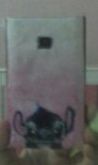 capinha de celular degradê com um stitch